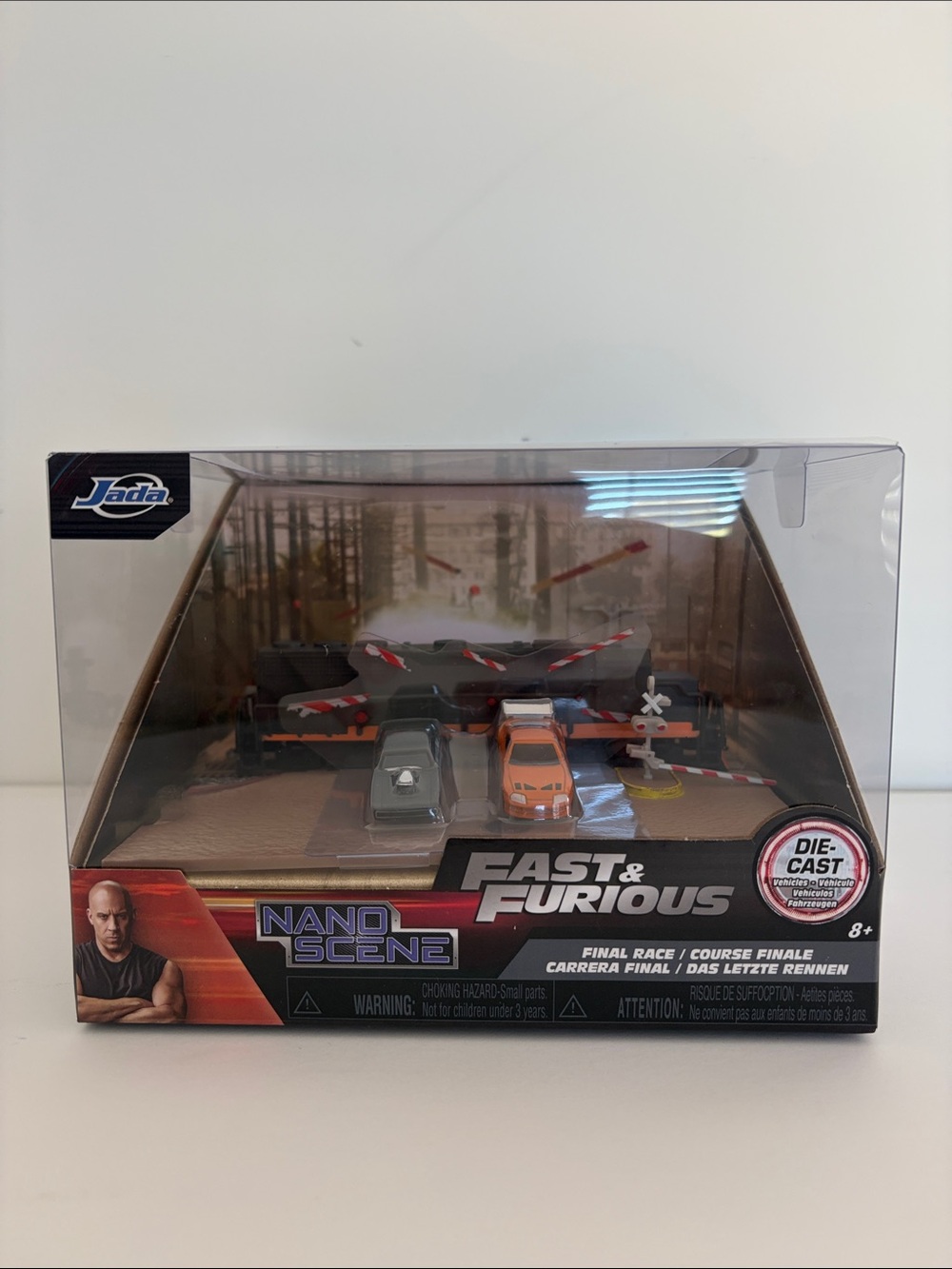 Jada Toys Fast & Furious Nano Scene Die-Cast Toy Set - Orange & Gray